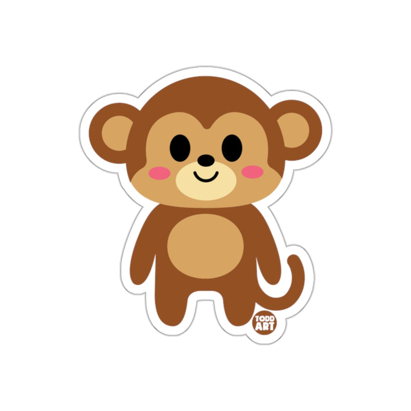 Load image into Gallery viewer, Adorable Kawaii Style Brown Monkey Cartoon Sticker

