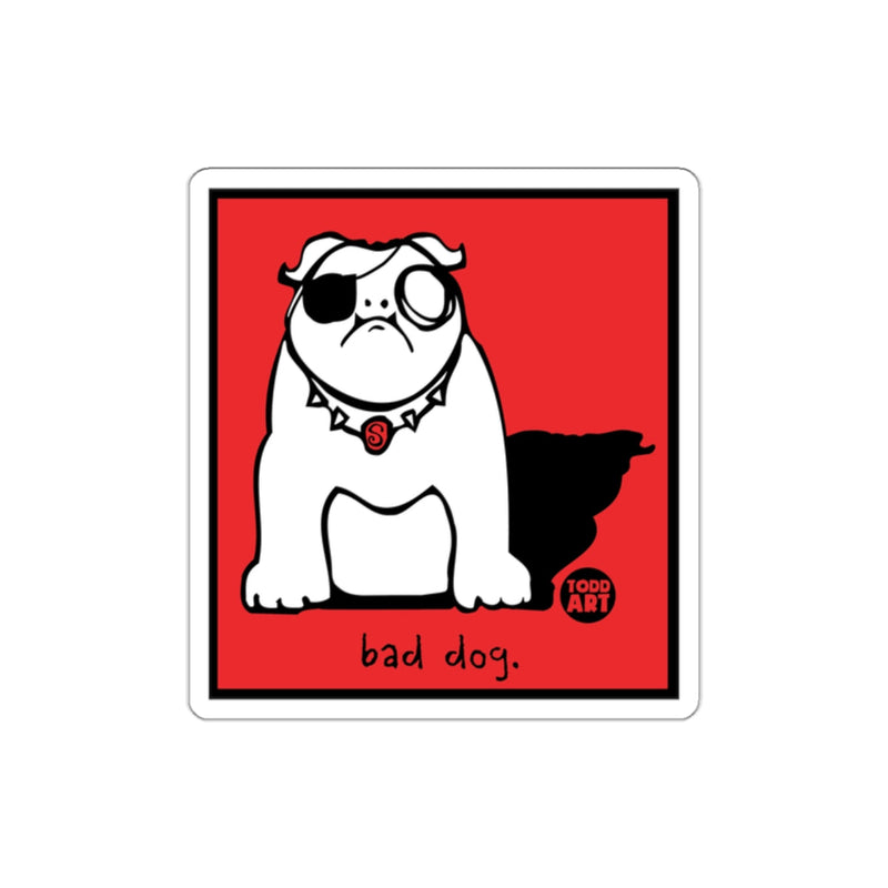 Load image into Gallery viewer, Bad Dog with Eye Patch Artwork Sticker
