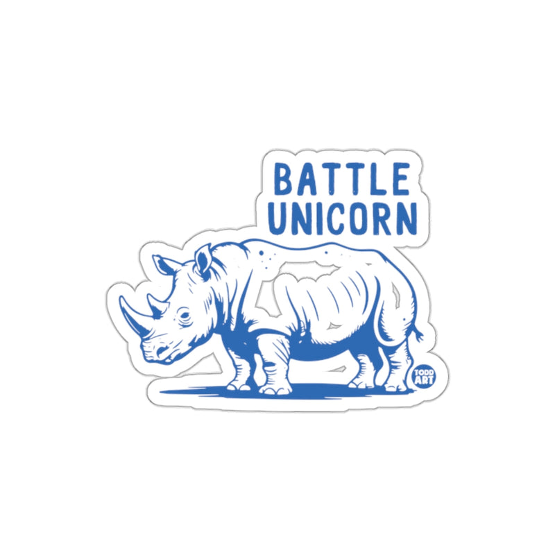 Load image into Gallery viewer, Battle Unicorn Rhinoceros Sticker Fun Gift Item

