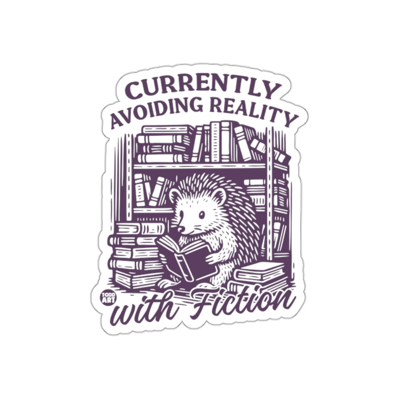 Load image into Gallery viewer, Currently Avoiding Reality with Fiction sticker
