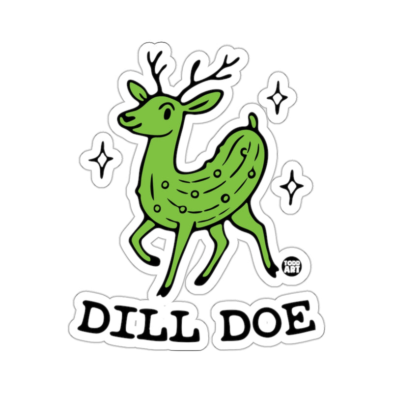 Load image into Gallery viewer, Whimsical Dill Doe Pickle Deer Cartoon Art 
