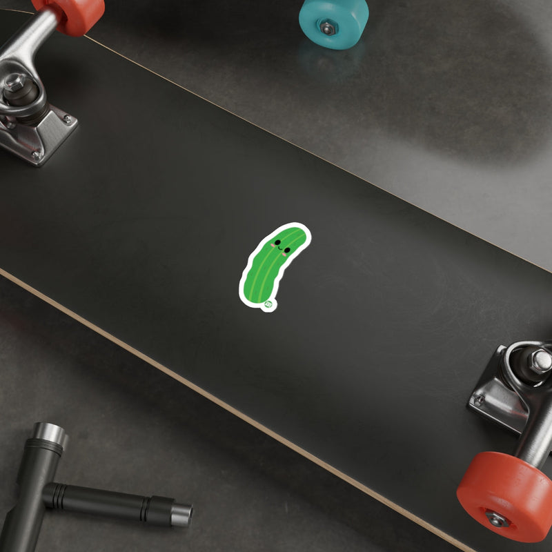 Load image into Gallery viewer, Cute Pickle Character Sticker for Skateboard Decks
