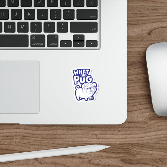 Funny Cartoon What The Pug Graphic Sticker Decal