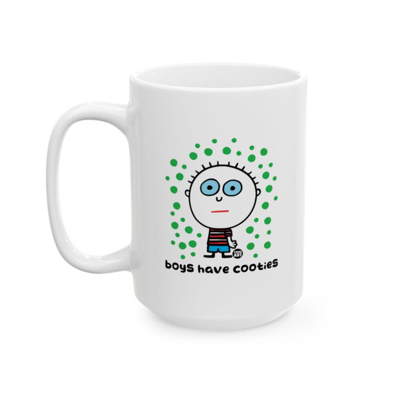 Load image into Gallery viewer, Boys Have Cooties Mug with Fun Cartoon Design
