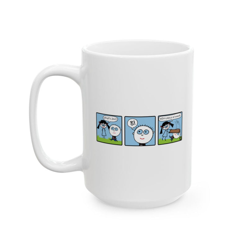 Load image into Gallery viewer, Cute Comic Strip Large White Coffee Mug
