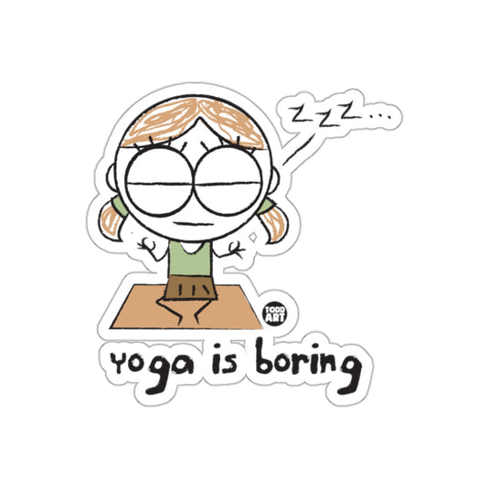 Yoga Is Boring Todd Art Sticker design