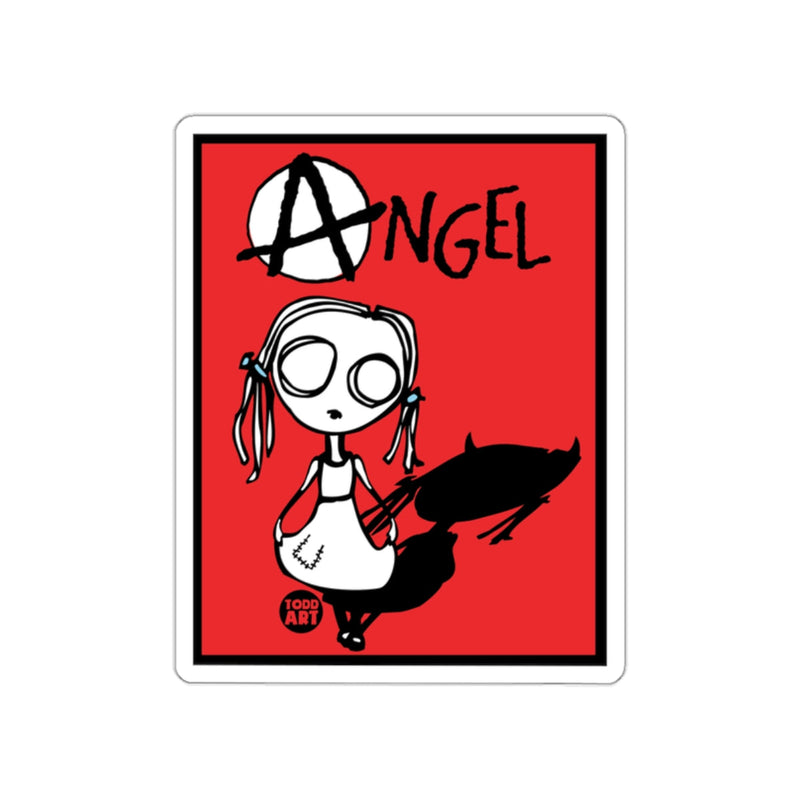 Load image into Gallery viewer, Angel Minimalist Red and Black Art Sticker
