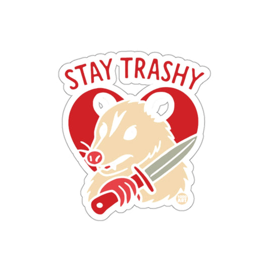 Stay Trashy Funny Opossum Graphic In Love sticker