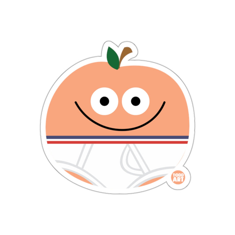 Load image into Gallery viewer, Cute Peach Toddler in Diaper Smiling Sticker
