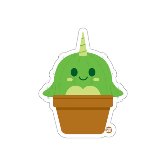 Cute Green Cactus with Smiley Face Sticker Product