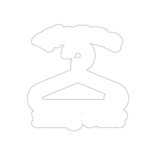 Hang Out Hanger Style White Sticker for Decorating