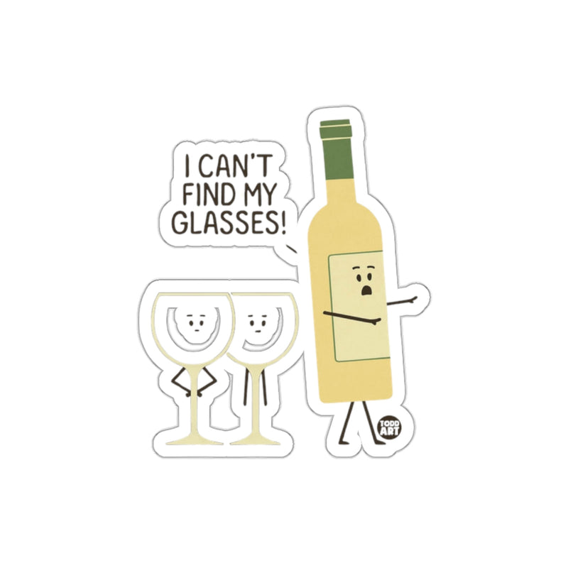 Load image into Gallery viewer, I Can't Find My Glasses Funny Wine Bottle Sticker
