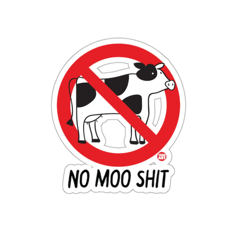 Load image into Gallery viewer, Funny No Moo Shit Cow Design Sticker for Unique Product
