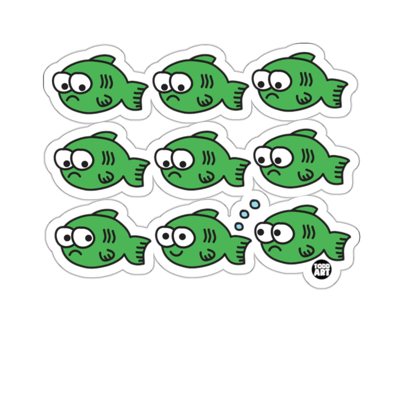 Load image into Gallery viewer, Todd Art Expressive Green Fish Emotions Collection 
