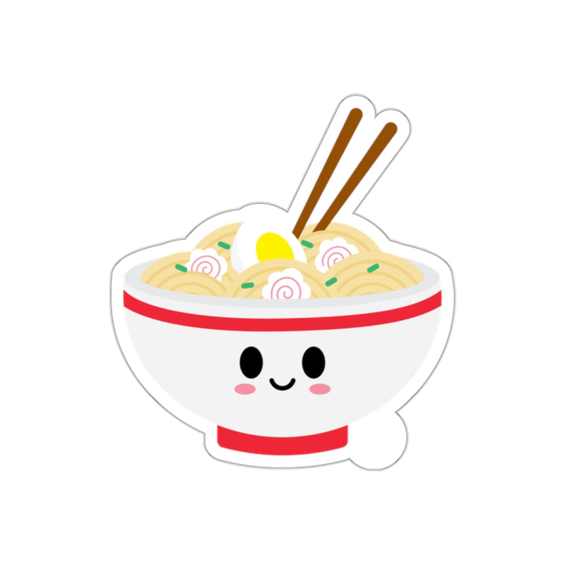 Load image into Gallery viewer, Cute Kawaii Ramen Bowl Sticker with Smiling Face Design
