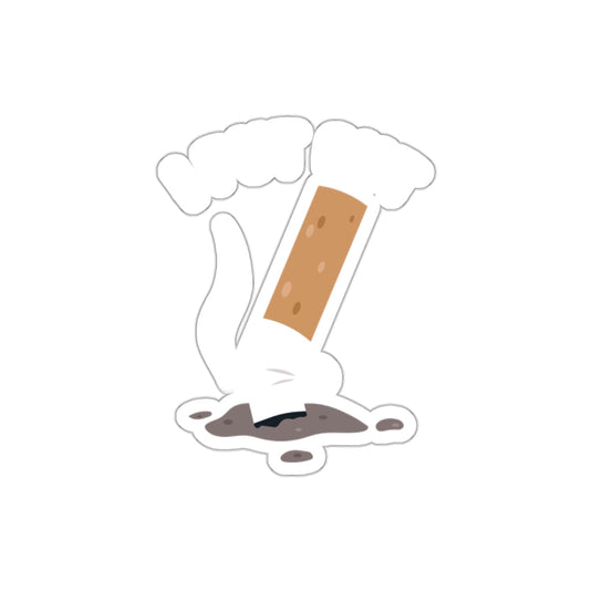 No Smoking Cartoon Illustration Sticker Decal
