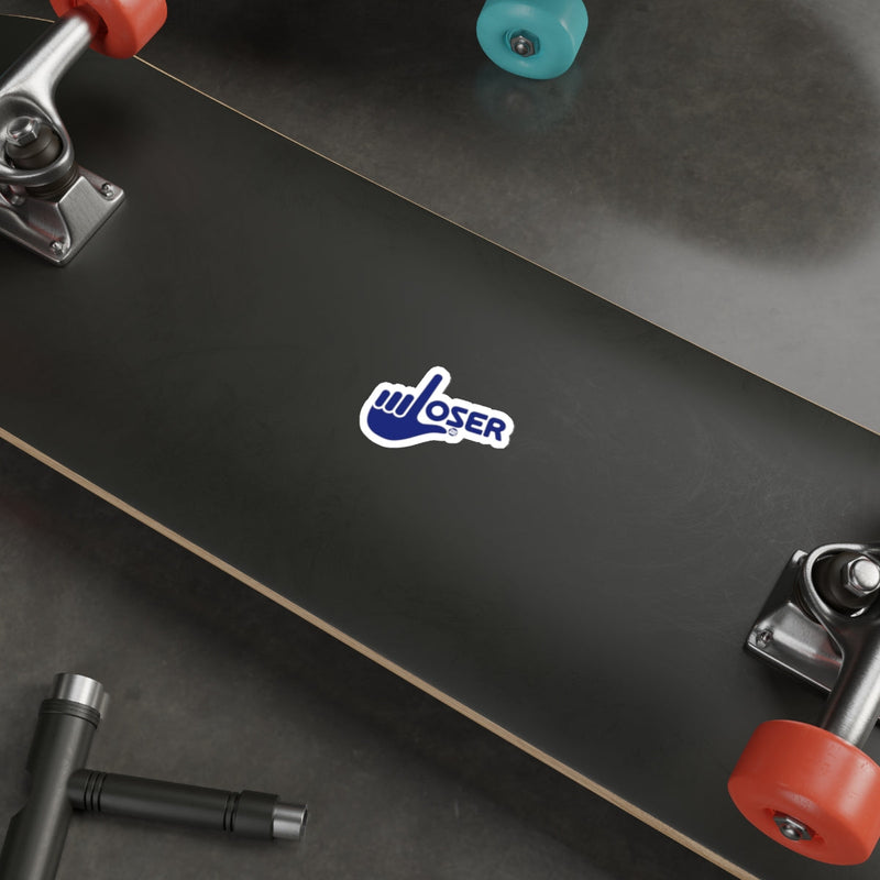 Load image into Gallery viewer, Black Skateboard with Blue Loser Sticker Skateboard
