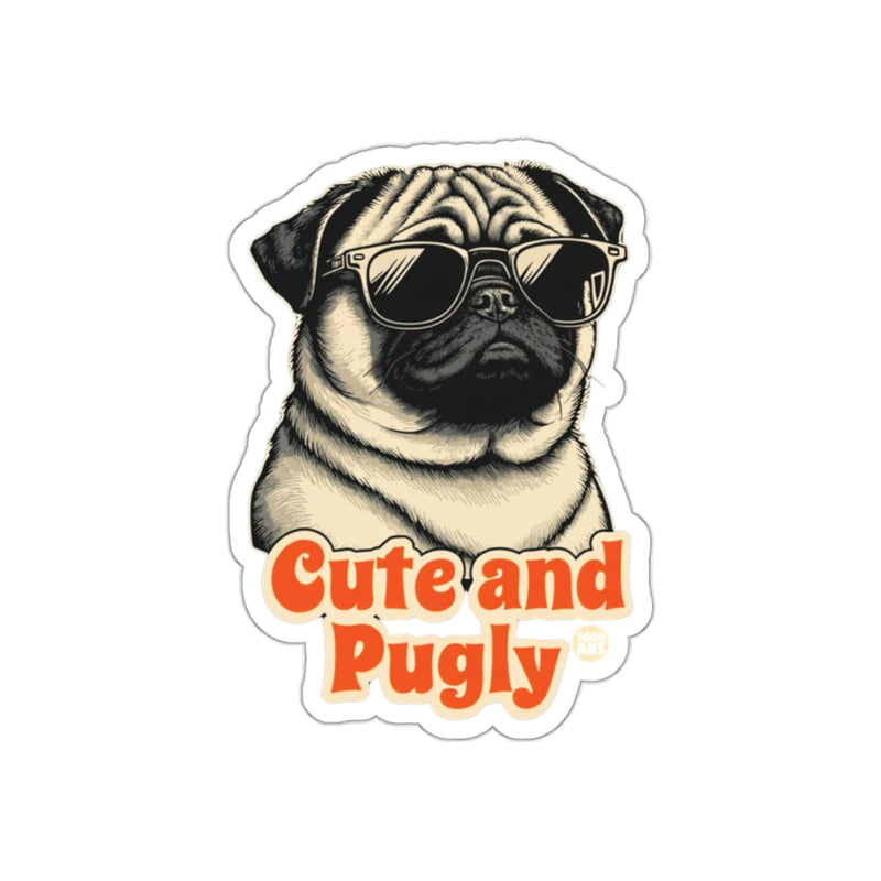 Load image into Gallery viewer, Cute and Pugly Sunglasses Graphic Sticker Product
