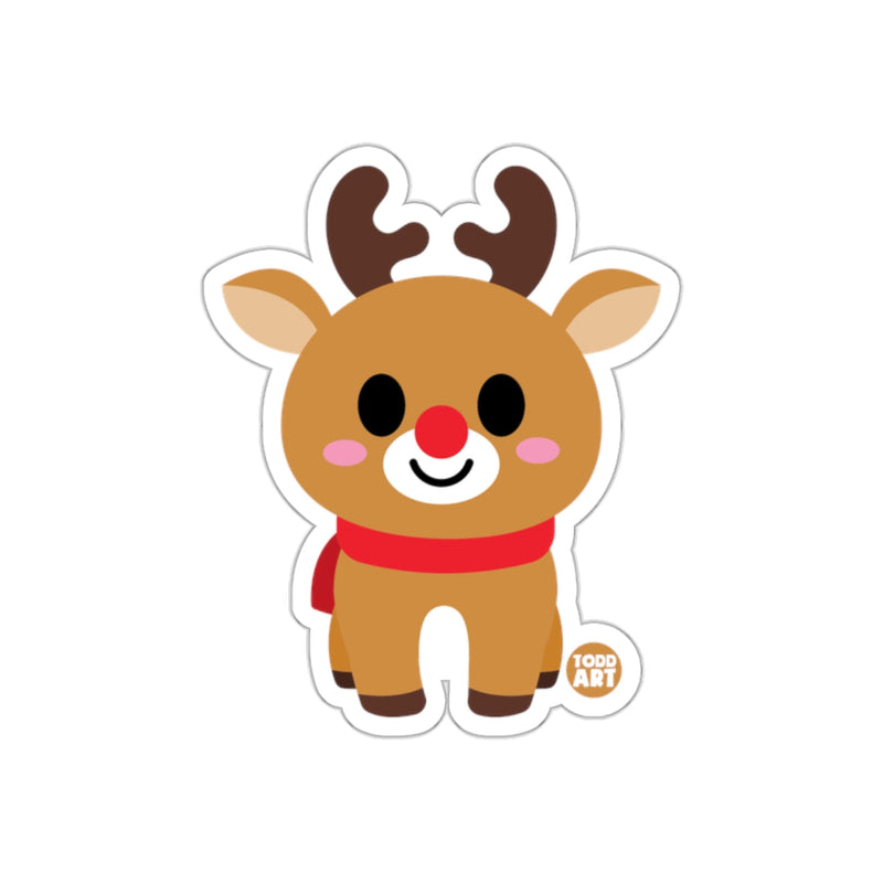 Load image into Gallery viewer, Todd Art Cute Red-Nosed Reindeer Sticker Product
