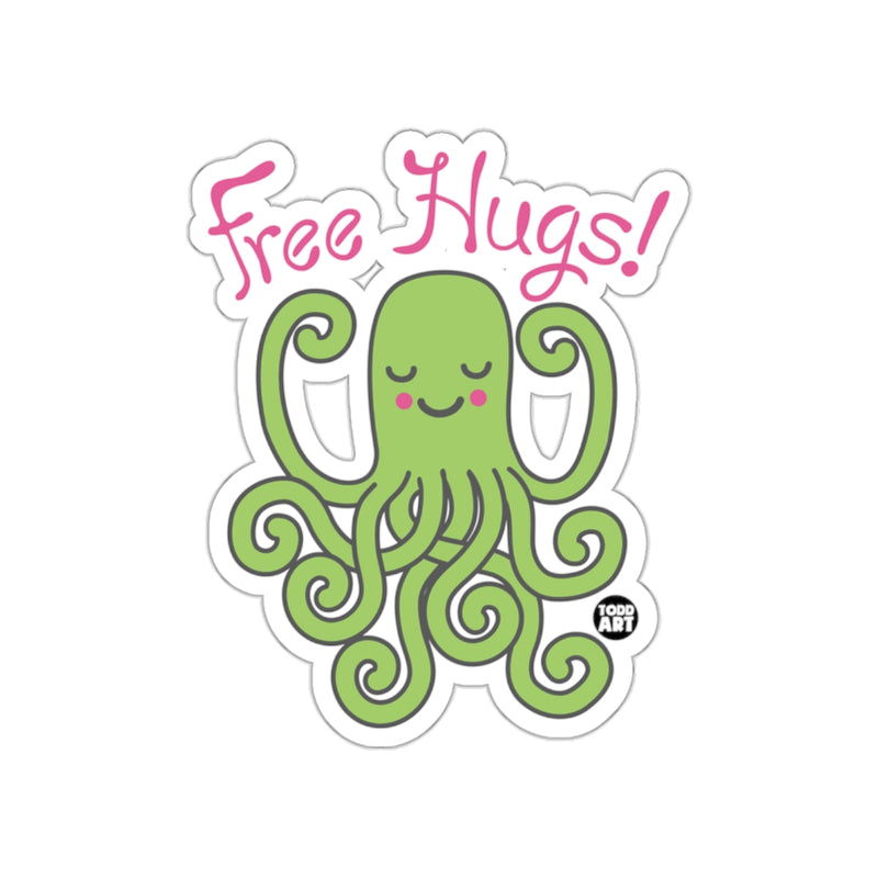 Load image into Gallery viewer, Free Hugs Adorable Octopus Sticker Illustration
