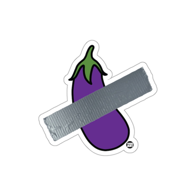 Load image into Gallery viewer, Eggplant Duct Tape Design Sticker for Fun Decor
