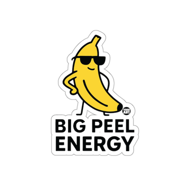 Load image into Gallery viewer, Big Peel Energy Banana Sticker with Sunglasses Design
