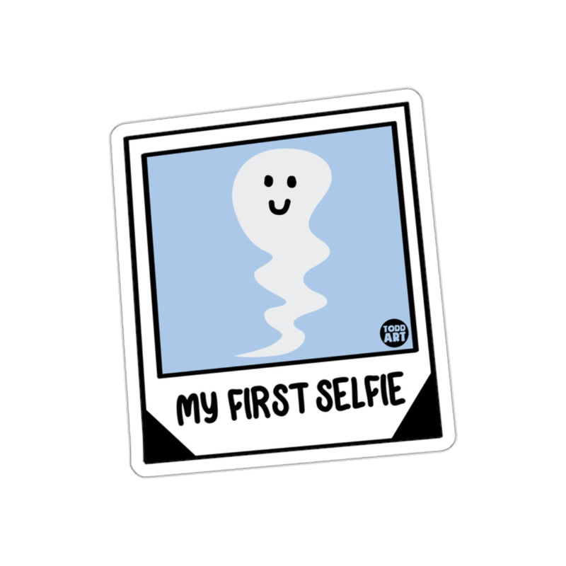 Load image into Gallery viewer, My First Selfie Ghost Cartoon Polaroid Sticker

