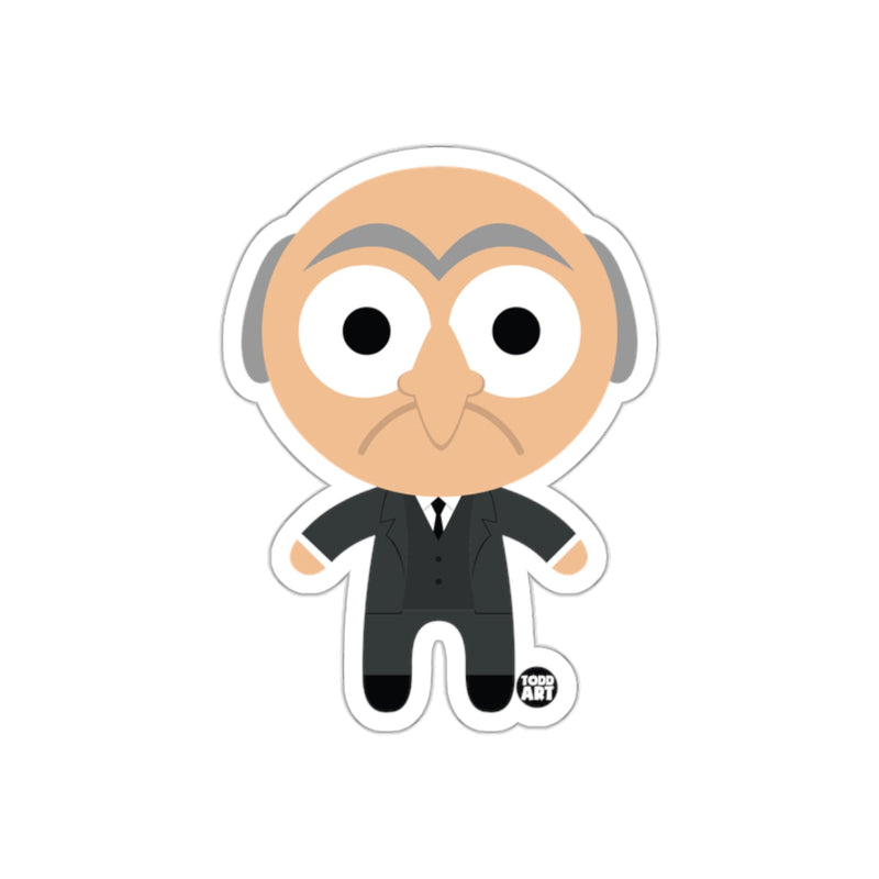 Load image into Gallery viewer, Grumpy Cartoon Character Sticker with Black Suit Sticker
