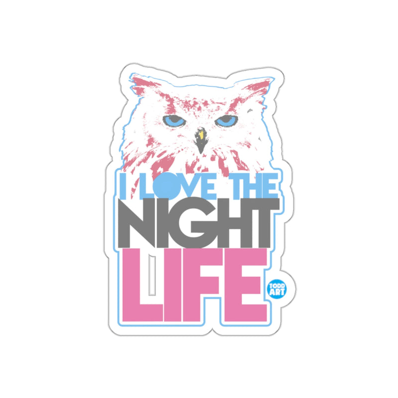 Load image into Gallery viewer, I Love The Night Life Owl Graphic Art Design sticker
