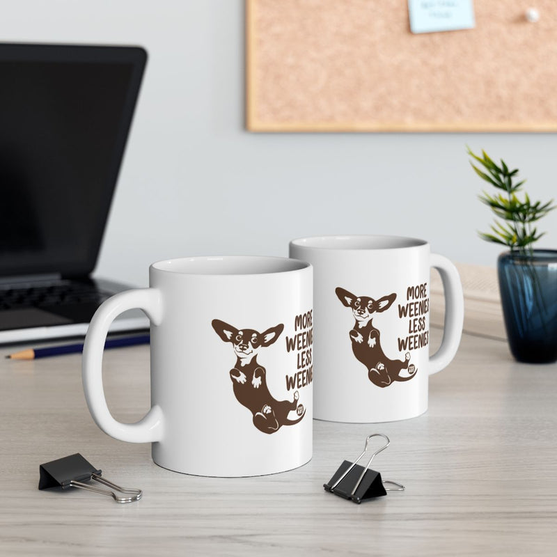 Load image into Gallery viewer, More Weenies Less Work Mug Ideal for Animal Lovers
