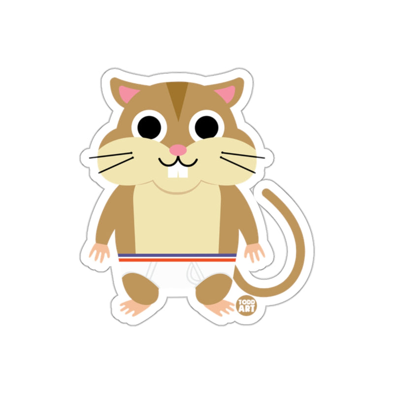 Load image into Gallery viewer, Cute Cartoon Chipmunk in Shorts Sticker

