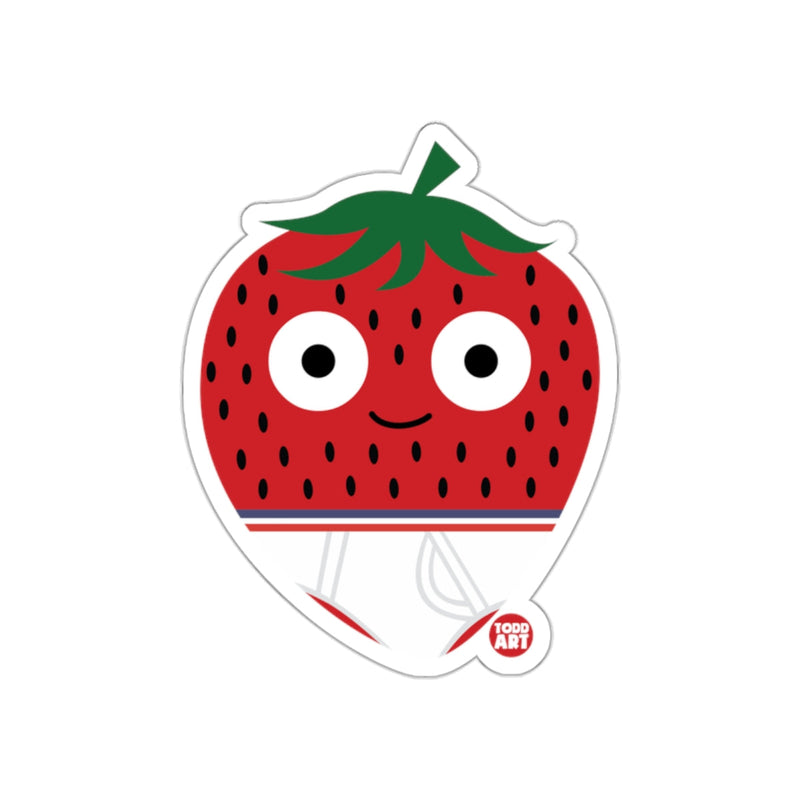 Load image into Gallery viewer, Smiling Strawberry Character Cartoon Sticker
