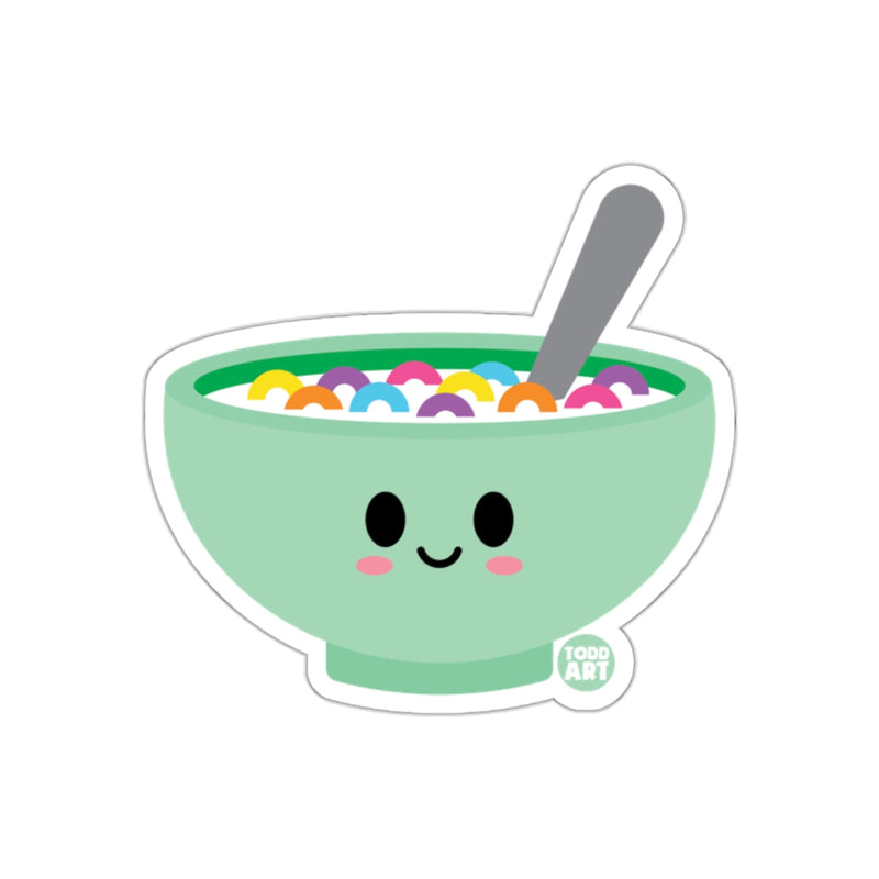 Load image into Gallery viewer, Cute Kawaii Cereal Bowl with Spoon Sticker
