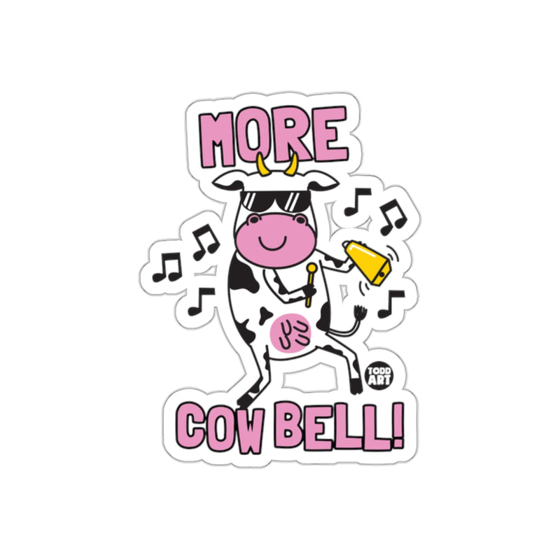 Load image into Gallery viewer, Fun Cow Bell Sticker Cute Cartoon Cow Music Lover
