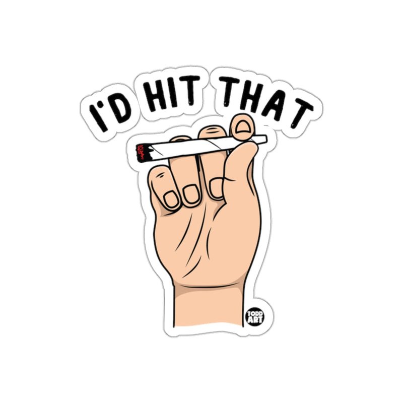 Load image into Gallery viewer, I'd Hit That Smoking Hand Art Sticker Product
