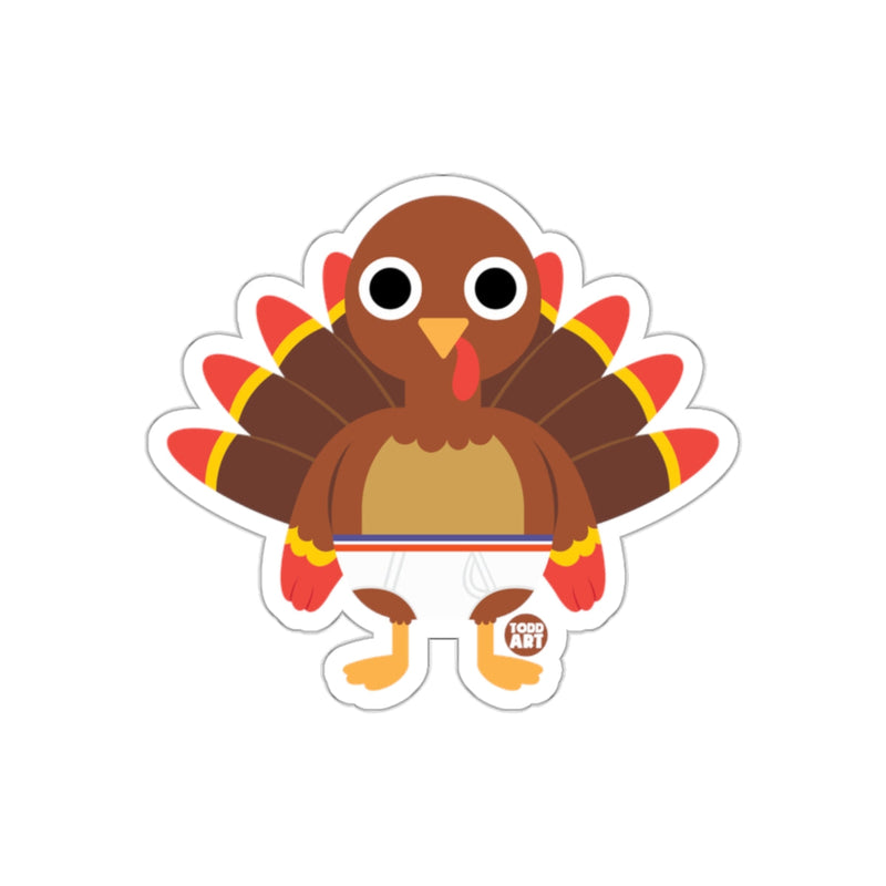 Load image into Gallery viewer, Todd Art Cartoon Turkey with Underwear Sticker
