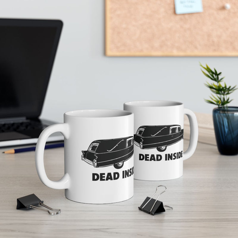 Load image into Gallery viewer, Dead Inside Car Graphic Mug for Fun and Unique Gift

