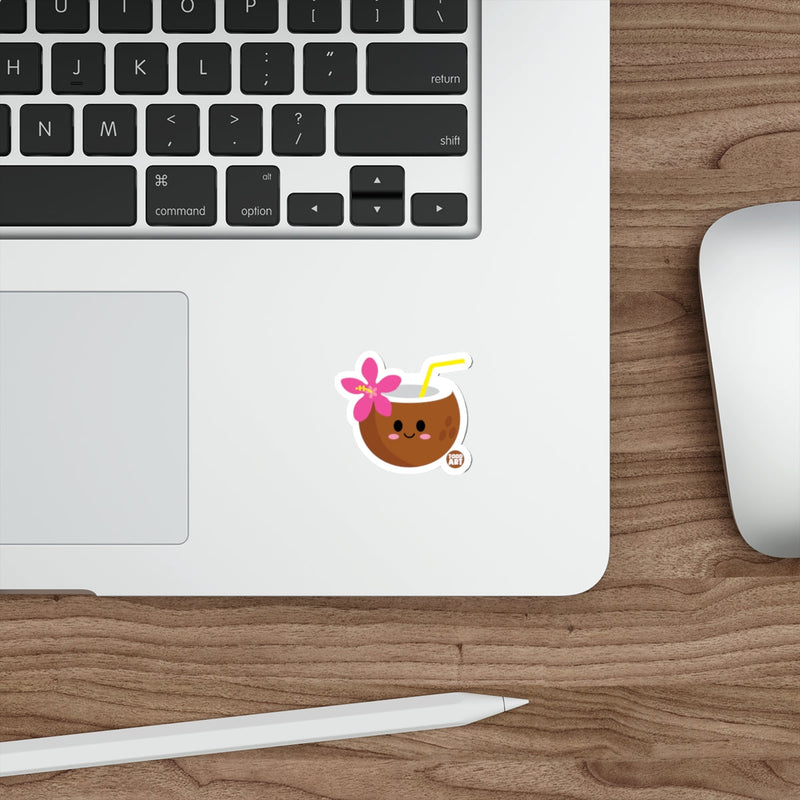 Load image into Gallery viewer, Cute Coconut Drink Sticker for Laptops or Notebooks
