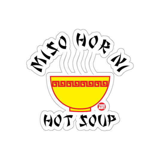 Miso Horny Hot Soup Sticker with Decorative Bowl Design