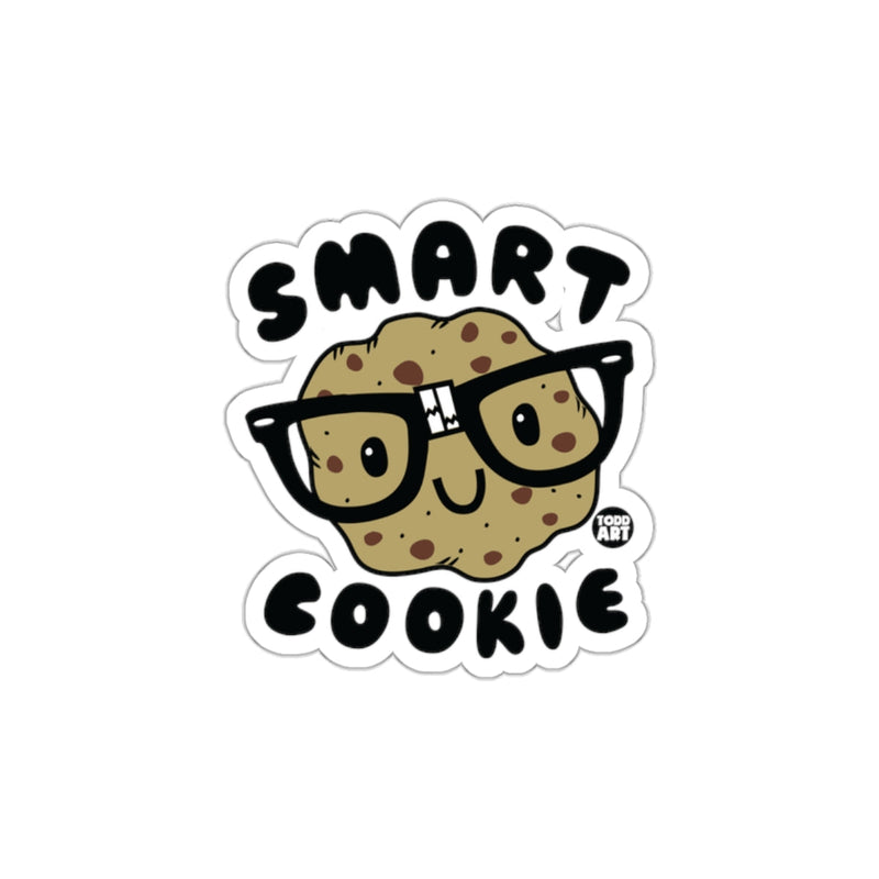 Load image into Gallery viewer, Smart Cookie Sticker Cute Geeky Cookie Art
