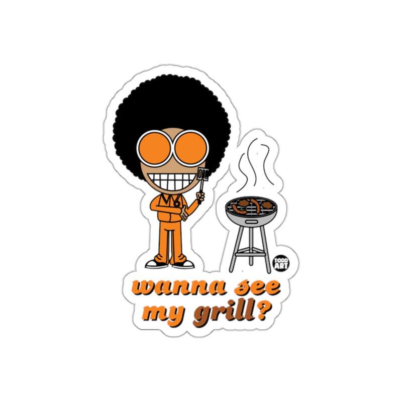 Load image into Gallery viewer, Wanna See My Grill Fun BBQ Sticker for Grill Lovers
