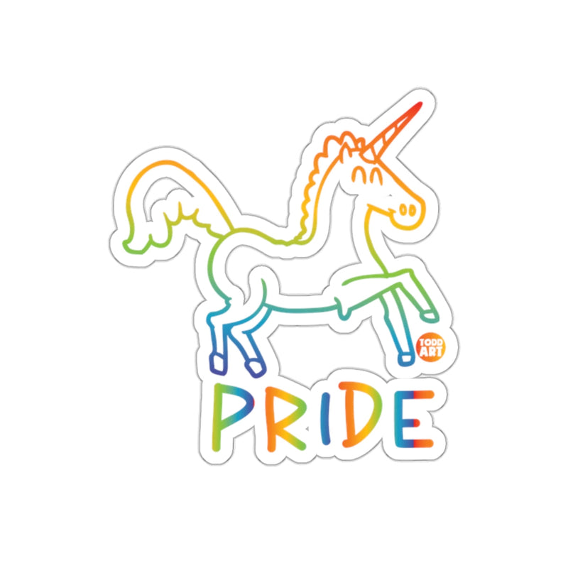 Load image into Gallery viewer, Rainbow Pride Unicorn Sticker LGBTQ+ Pride Support
