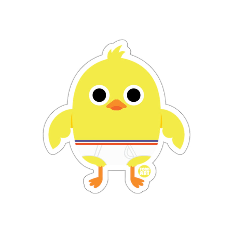 Load image into Gallery viewer, Cute Yellow Chick with Diaper Cartoon Sticker
