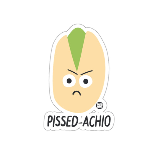 Pissed-Achio Funny Pistachio Cartoon Sticker