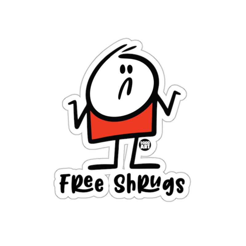 Load image into Gallery viewer, Free Shrugs Todd Art Character Sticker Design
