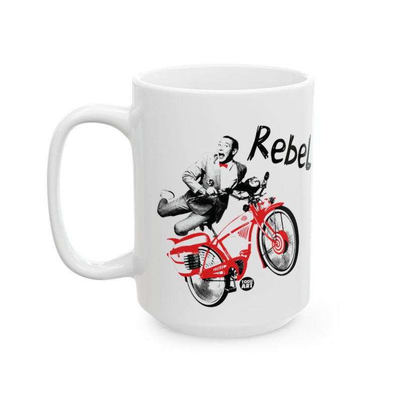 Load image into Gallery viewer, Rebel Rider Inspirational Art White Ceramic Mug
