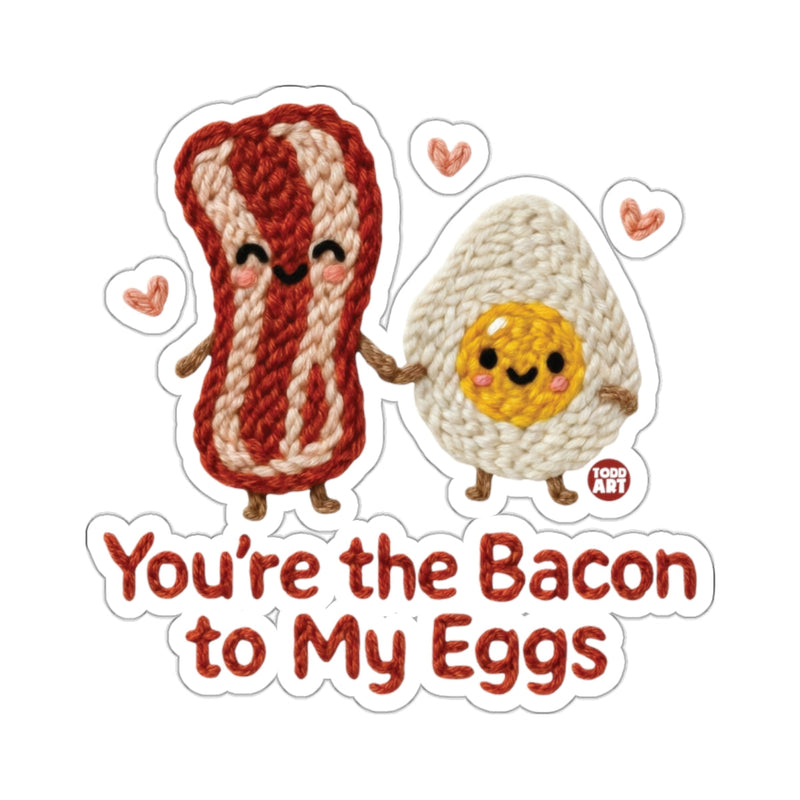 Load image into Gallery viewer, You're the Bacon to My Eggs Cute Knitted Hearts 
