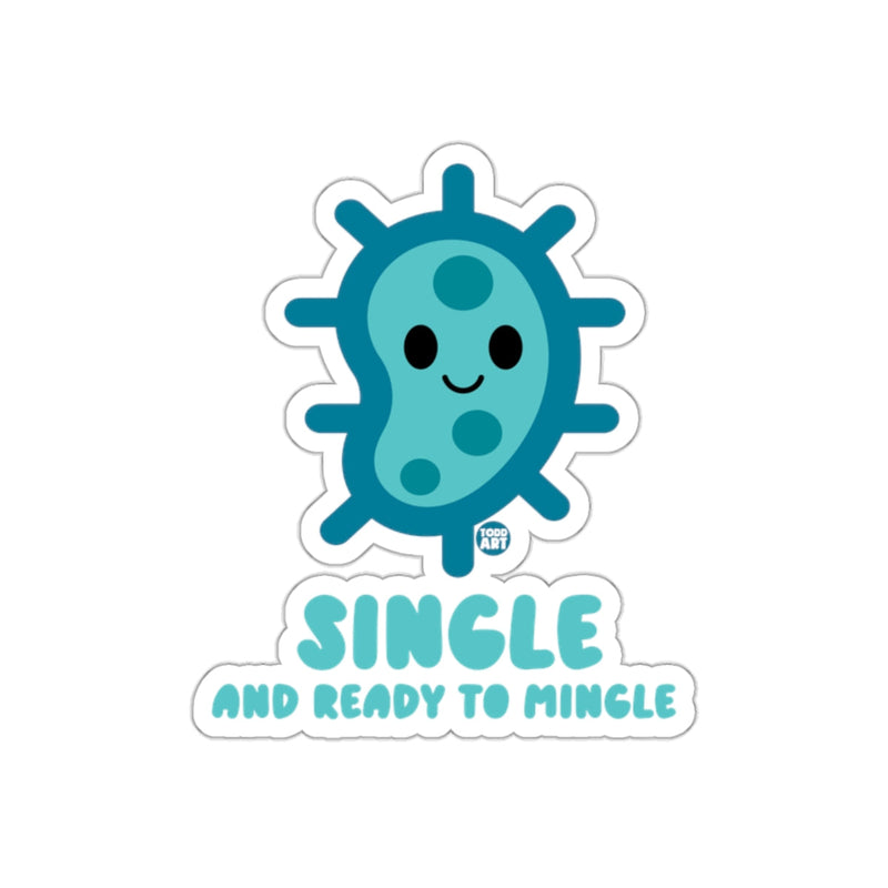 Load image into Gallery viewer, Single and Ready to Mingle Cute Microbe Sticker
