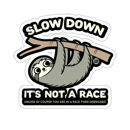 SLOW DOWN IT'S NOT A RACE UNLESS OF COURSE 