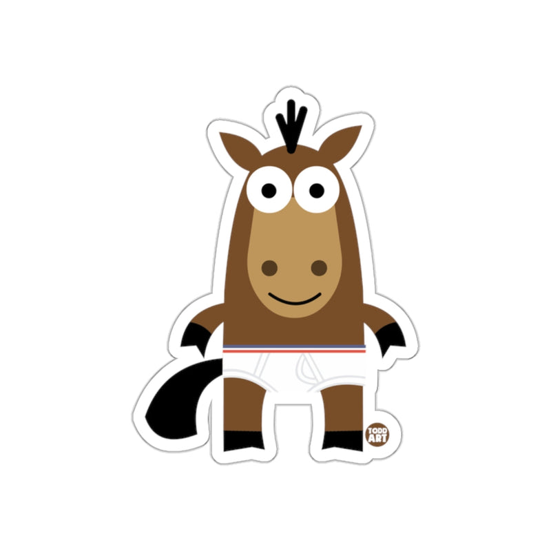 Load image into Gallery viewer, Cartoon Horse Character with Big Eyes Sticker

